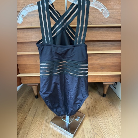 Black luxury Kenneth Cole black high neck cutout one piece swimsuit - Picture 2 of 9